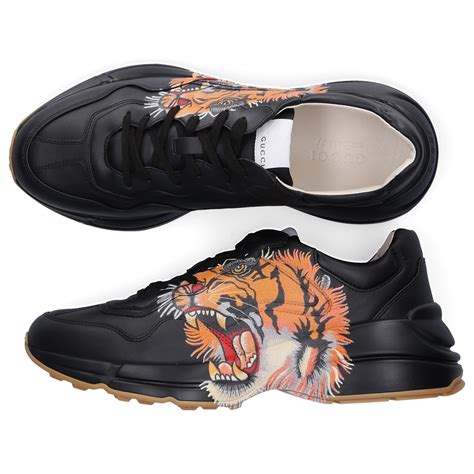 gucci rhyton black tiger|gucci rhyton distressed.